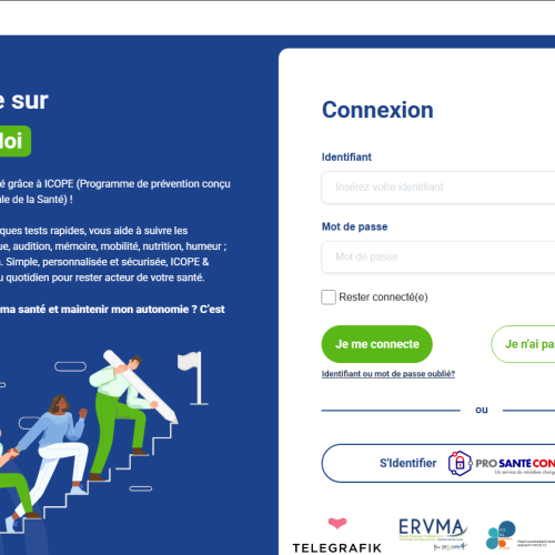 Page d'accueil du site web ICOPE & MOI